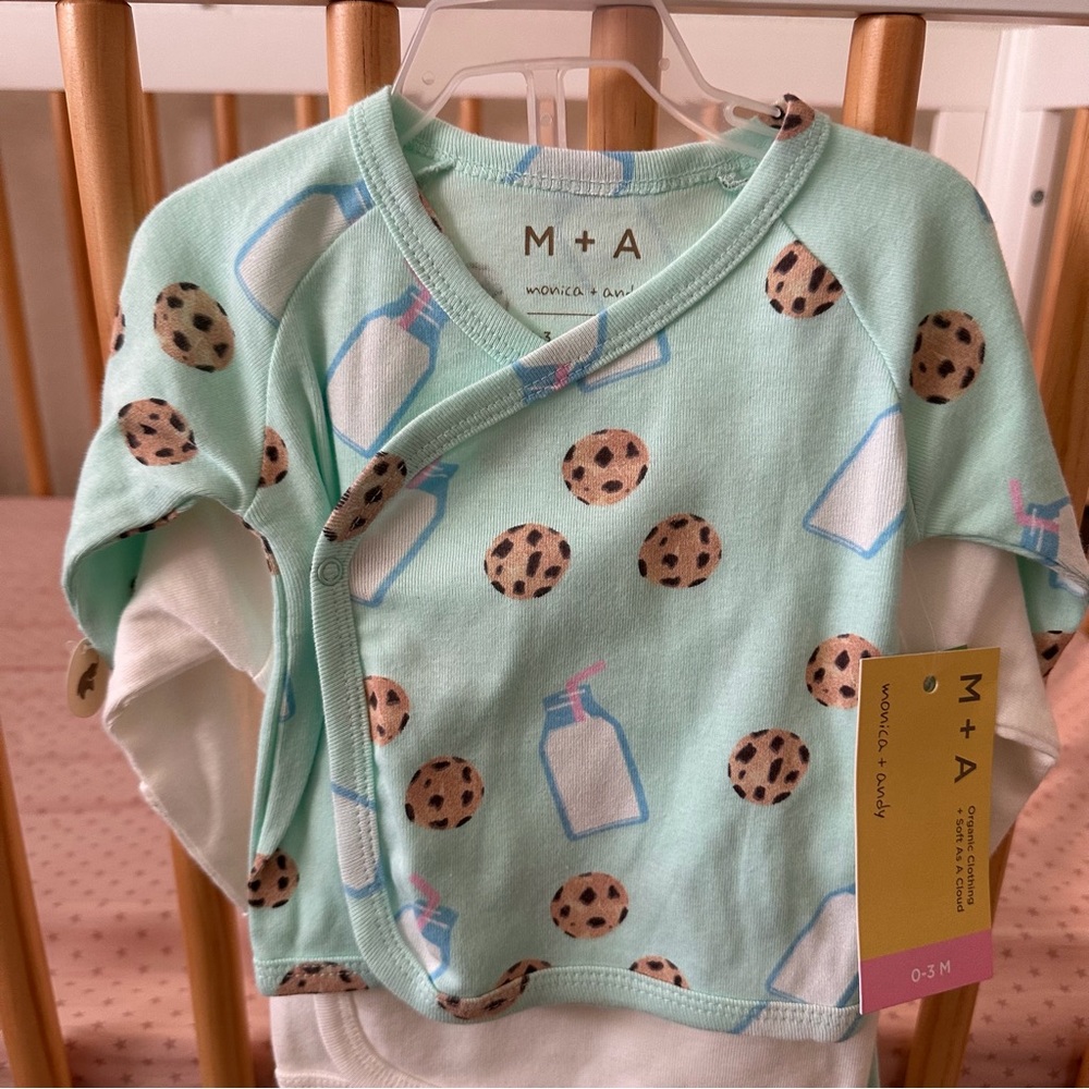 NWT‎ Monica & Andy Kids Pajamas - Blue Cookie Print - Picture 7 of 7